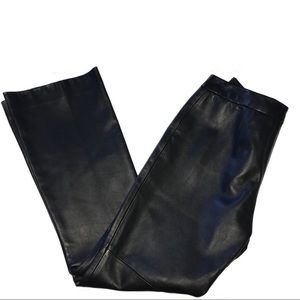 Dana Buchman Black Leather Bootcut Pants 2P